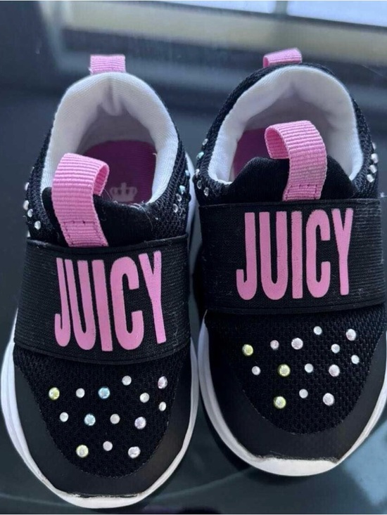 Juicy Couture Other - Juicy Couture toddler Black & Pink Slip-On Sneakers size 5